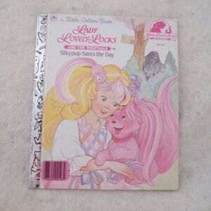 Vintage 1987 Cartoon Book  Lady Lovely Locks Silkypup Saves the Day Golden Book